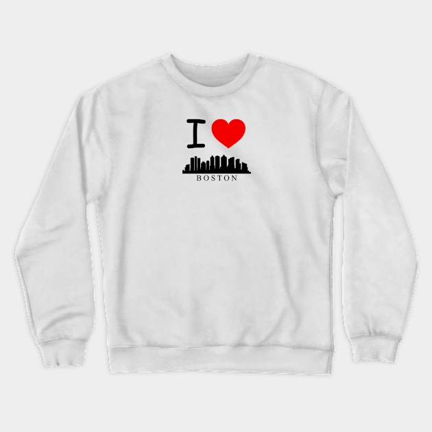 I HEART BOSTON Crewneck Sweatshirt by EmoteYourself